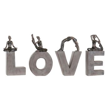 Figura Decorativa Dkd Home Decor Love Resina (13 X 6 X 23 Cm) (40 X 4 X 22 Cm) (4 Pcs)