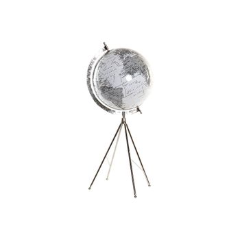 Globo Terraqueo Dkd Home Decor Blanco Metal Plástico (27 X 25 X 61 Cm)