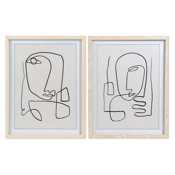 Cuadro Dkd Home Decor Abstracto (55 X 2.5 X 70 Cm) (2 Pcs)