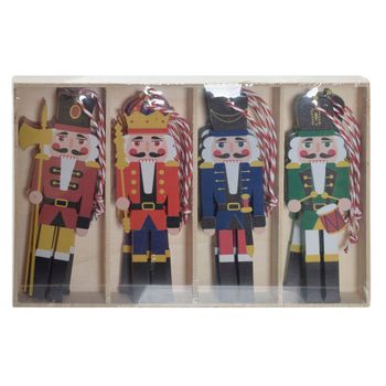 Set Adornos De Navidad Dkd Home Decor Dm Cascanueces (20.5 X 2 X 13.5 Cm) (12 Pcs)