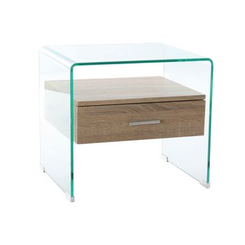 Mesita De Noche Dkd Home Decor Cristal Madera Mdf (50 X 40 X 45.5 Cm)