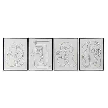 Cuadro Dkd Home Decor Abstracto (45 X 3 X 60 Cm) (4 Pcs)