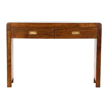 Mesa Auxiliar Dkd Home Decor Marrón Acacia Dorado (110 X 27.5 X 76 Cm)