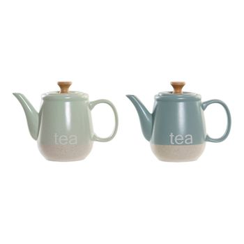 Tetera Dkd Home Decor Azul Gres Menta (1l) (2 Pcs)