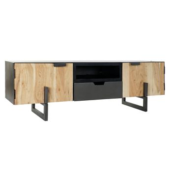 Mueble De Tv Dkd Home Decor Negro Metal Acacia (165 X 40 X 50 Cm)