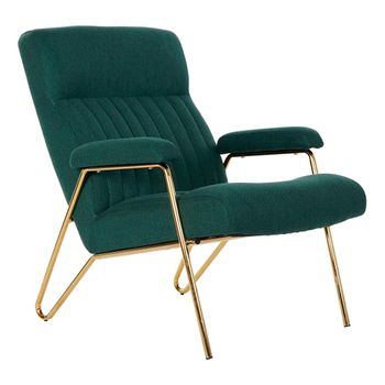 Sillón Dkd Home Decor Verde Poliéster Metal (69 X 90 X 90 Cm)