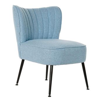 Sillón Dkd Home Decor Poliéster Metal Azul Cielo (52 X 64 X 74 Cm)