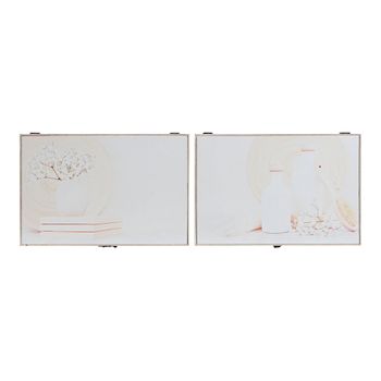 Armario De Llaves Dkd Home Decor Beige Madera Mdf (2 Pcs) (46 X 6 X 32 Cm)