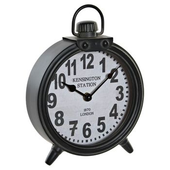 Reloj De Mesa Dkd Home Decor Gris Oscuro Hierro (18.5 X 5.5 X 26 Cm)