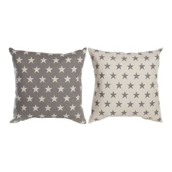 Cojín Dkd Home Decor Algodón Poliéster Estrellas (2 Pcs) (60 X 10 X 60 Cm)