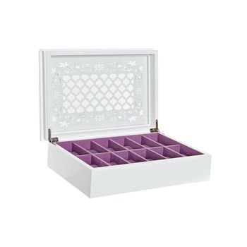 Caja-joyero Dkd Home Decor Relojes Cristal Romántico Madera Mdf (29 X 20 X 9.5 Cm)