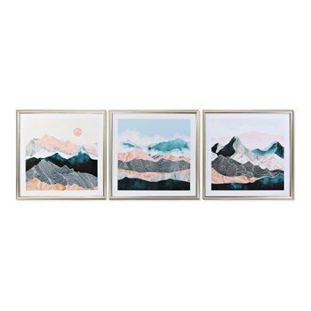 Cuadro Dkd Home Decor Montaña (3 Pcs) (70 X 4 X 70 Cm)