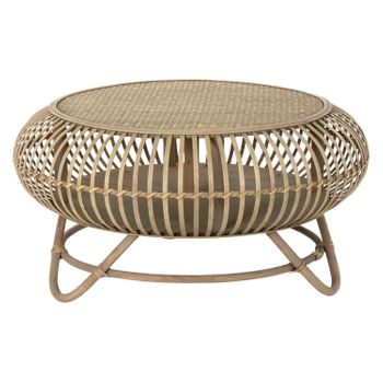 Mesa Auxiliar Dkd Home Decor Ratán (75 X 75 X 40 Cm)