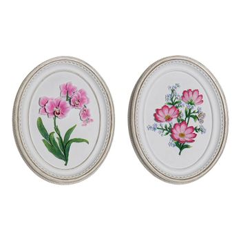 Figura Decorativa Dkd Home Decor Resina Flores (2 Pcs) (17 X 2.5 X 21.6 Cm)