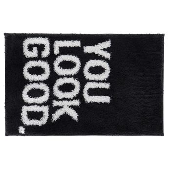 Alfombra Dkd Home Decor You Look Good Negro Microfibra (50 X 80 X 80 Cm)