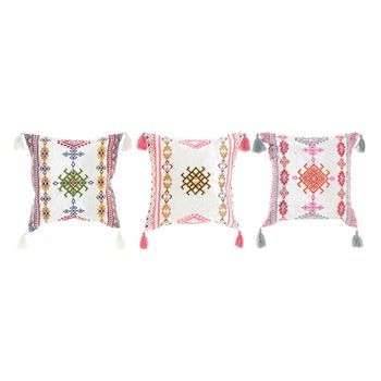 Cojín Dkd Home Decor Multicolor Algodón (3 Pcs) (40 X 10 X 40 Cm)