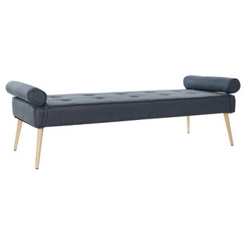 Asiento Dkd Home Decor Azul Poliéster Madera Mdf (184 X 76 X 62 Cm)