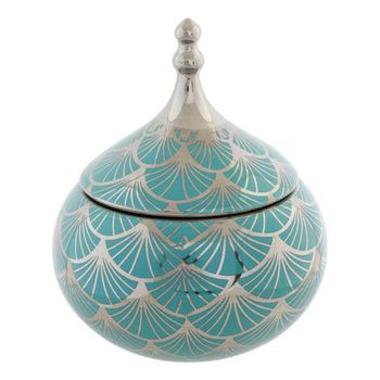 Caja-joyero Dkd Home Decor Porcelana Oriental (14 X 14 X 17 Cm)