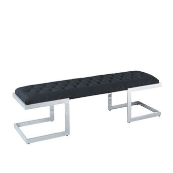 Banqueta Dkd Home Decor Negro Poliéster Acero (140 X 40 X 40 Cm)