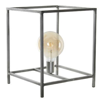 Lámpara De Mesa Dkd Home Decor Metal Gris Oscuro (33 X 33 X 40 Cm)