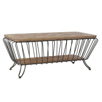 Mesa De Centro Dkd Home Decor Metal Pino (125 X 64 X 51 Cm)