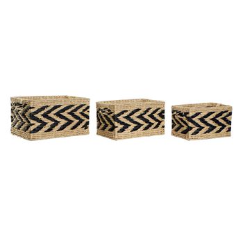 Juego De Cestas Dkd Home Decor Fibra Bali (3 Pcs)