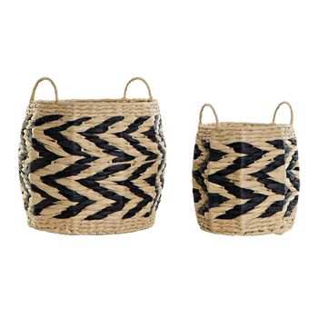 Juego De Cestas Dkd Home Decor Fibra Bali (2 Pcs)