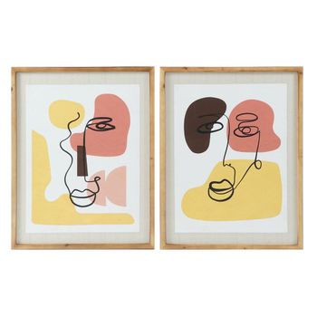 Cuadro Dkd Home Decor Abstracto (2 Pcs) (55 X 2 X 70 Cm)