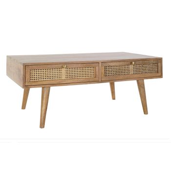 Mesa De Centro Dkd Home Decor Ratán Madera De Mango (115 X 60 X 46 Cm)