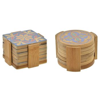 Posavasos Dkd Home Decor (11.5 X 11.5 X 7.5 Cm) (2 Pcs)