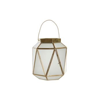 Farol Dkd Home Decor Cristal Dorado Latón (18 X 20 X 23 Cm)