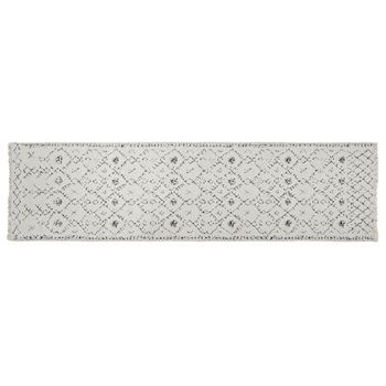 Alfombra Dkd Home Decor Blanco Gris Poliéster Algodón (60 X 240 X 1 Cm)