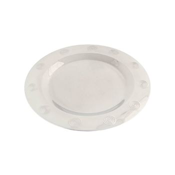 Bajo Plato Dkd Home Decor Plata Acero Inoxidable (30 X 30 X 0.5 Cm)