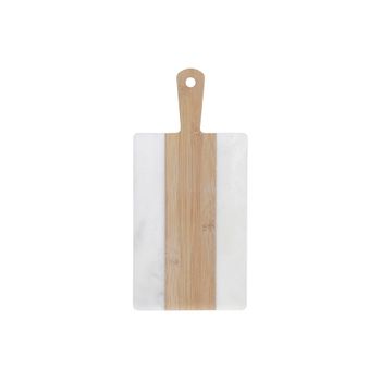 Tabla De Cortar Dkd Home Decor Blanco Bambú Mármol (38 X 18 X 1 Cm)