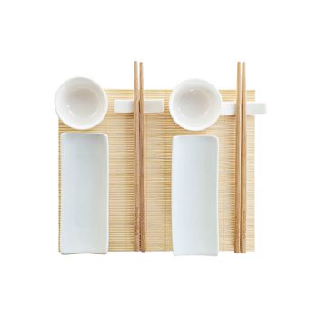 Set De Sushi Dkd Home Decor Bambú Gres (28,5 X 19,5 X 3,3 Cm)