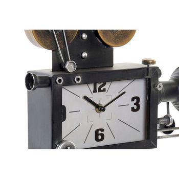 Reloj De Mesa Dkd Home Decor Negro Cristal Hierro Madera Mdf (33 X 16 X 45 Cm)