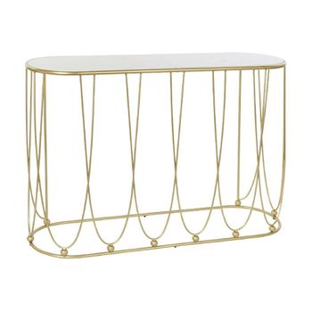 Consola Dkd Home Decor Dorado Metal Mármol (115 X 35 X 78 Cm)