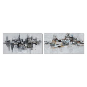 Cuadro Dkd Home Decor Pino Lienzo Abstracto (2 Pcs) (120 X 2.8 X 60 Cm)