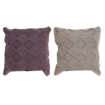 Cojín Dkd Home Decor Algodón Rombos (45 X 10 X 45 Cm) (2 Pcs)