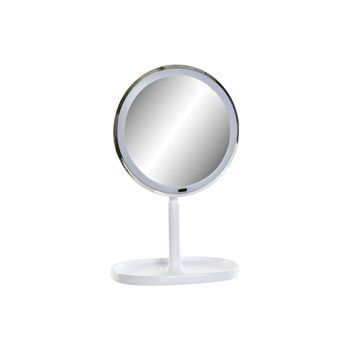 Espejo De Aumento Con Led Dkd Home Decor Blanco Plástico (20 X 20 X 33 Cm)