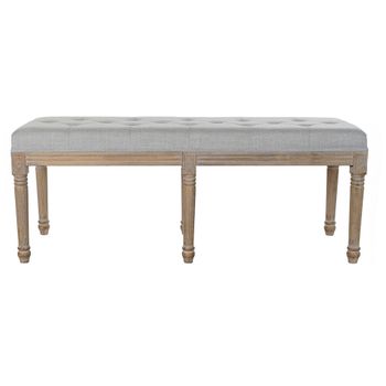 Banqueta Dkd Home Decor Gris (122 X 41 X 46 Cm)