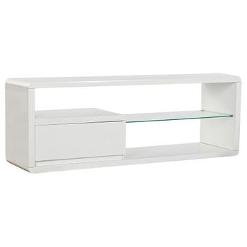 Mueble De Tv Dkd Home Decor Blanco Cristal Mdf (140 X 50 X 40 Cm)
