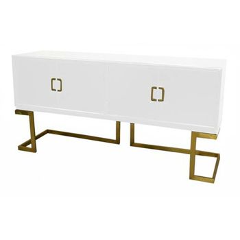 Aparador Dkd Home Decor Blanco Metal Álamo (178 X 50 X 90 Cm)