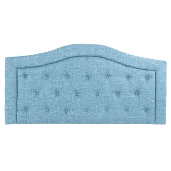 Cabecero De Cama Dkd Home Decor Azul Madera Poliéster (167 X 8 X 132 Cm)