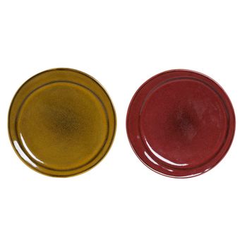 Bajo Plato Dkd Home Decor Gres (21.4 X 21.4 X 2 Cm) (2 Pcs)