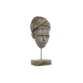 Figura Decorativa Dkd Home Decor Fibra De Vidrio Metal Africana (20 X 12 X 55 Cm)