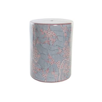 Mesa Auxiliar Dkd Home Decor Porcelana Azul Naranja Flores (33.5 X 33.5 X 43 Cm)