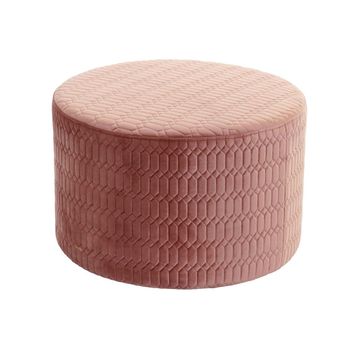 Reposapiés Dkd Home Decor Rosa Poliéster Esponja Madera Mdf (55 X 55 X 35 Cm)