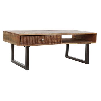 Mesa Auxiliar Dkd Home Decor Metal Madera De Mango (118 X 60 X 45 Cm)