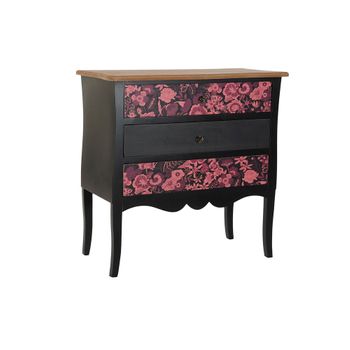 Aparador Dkd Home Decor Negro Rosa Marrón Mdf (76 X 39 X 75,5 Cm)